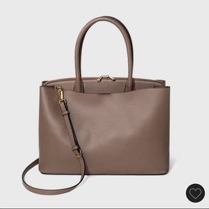 A New Day Modern Dome Tote- Taupe